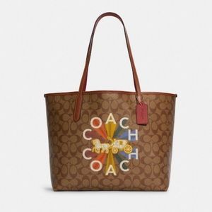 SOLD!!! NWT Coach City Tote Radial Rainbow